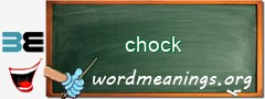 WordMeaning blackboard for chock